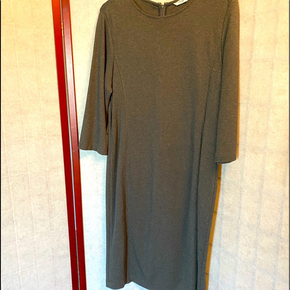 Winter weight gray long sleeve dress